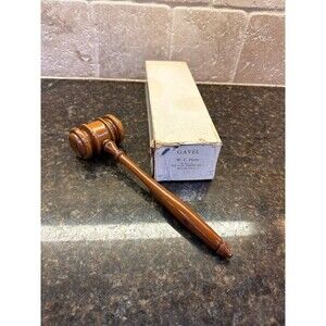 Vintage W. C. Horn, Division of The C. R. Gibson Co, Wooden Gavel EUC